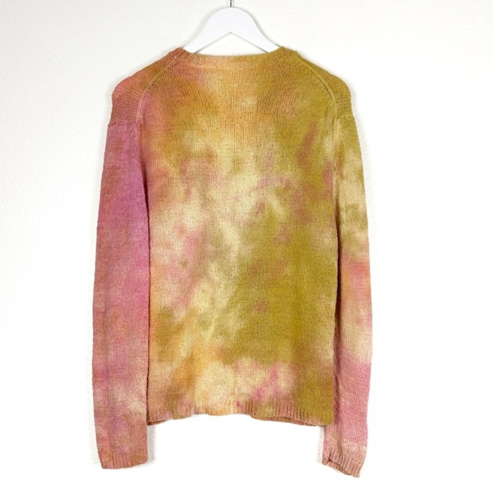 RARE The People of the Labyrinths tie dye graphic knit sweater Size S small - Picture 2 of 8